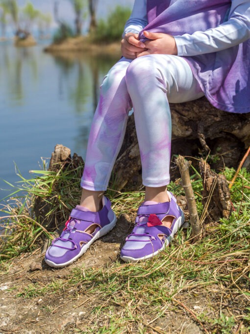 children's sandals, barefoot, pineapple