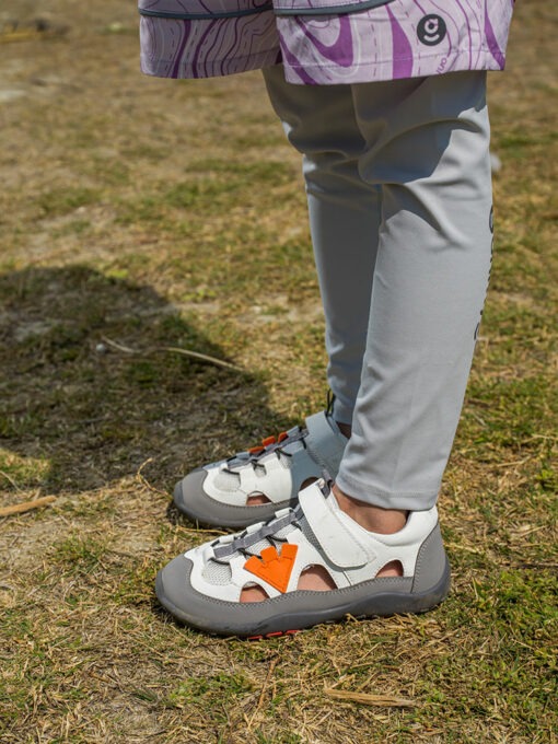 children's sandals, barefoot, pineapple